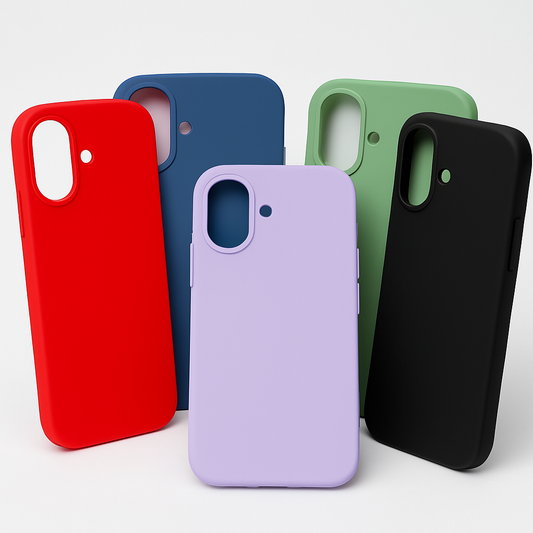 iPhone Silikonhülle Handyhülle  matt & weich | Stoßfestes Case in trendigen Farben | iPhone 12, 13, 14, 15, 16 Pro Max kompatibel
